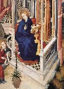 BROEDERLAM, Melchior The Annunciation (detail ff oil